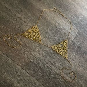 Gold chain Bralette